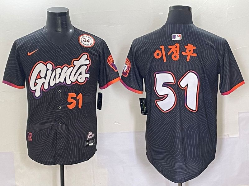 Men 2025 San Francisco Giants #51 J.H.Lee Black Joint Name Nike MLB Jersey style 46->san francisco giants->MLB Jersey